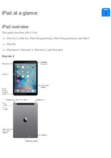 Apple iPad Mini manual. Tablet Instructions.